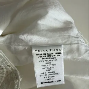 Trina Turk White Lace Shift Dress Size S Bridal Shower Garden Party Summer Chic thumbnail 14
