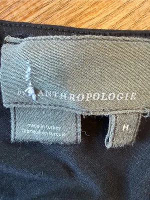 Anthropologie Black One Shoulder Tie Shoulder Camisole Medium thumbnail 3