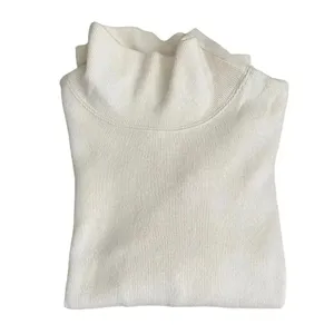 F. H. Clothing Off White Cotton Mock Neck Boxy Pullover Womens Sweater SZ L thumbnail 4