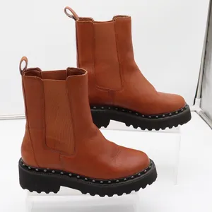 Vince Camuto Boots Womens 6 Meendey Cognac Brown Studded Lug Platform Fair thumbnail 2