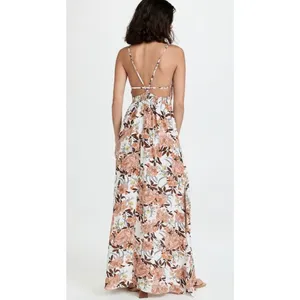 Maaji Floral Cutout Maxi Dress Medium Swim Coverup Beachy Vacation Tropical‎ thumbnail 15