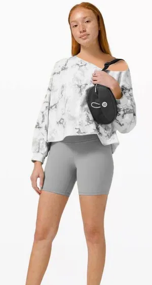 Lululemon LA Pullover Crew in Gray Tie Dye thumbnail 1