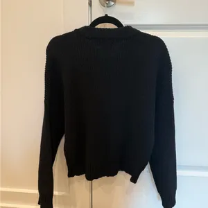Abercrombie & Fitch Black Chenille Crew Neck Sweater thumbnail 3