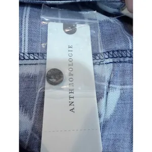 NWT‎ Anthropologie Tiny Mixed Print Button Front Midi Dress Navy M $148 thumbnail 6
