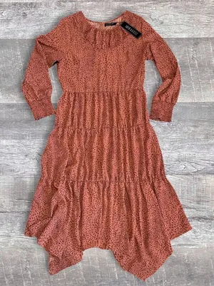 Mikarose NEW Sierra Modest Ditsy Print Maxi Dress Womens L Handkerchief Hem Boho thumbnail 1