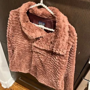 Patagonia Pelage Jacket Mauve Women's Size small Curly Fleece Zip‎ thumbnail 2