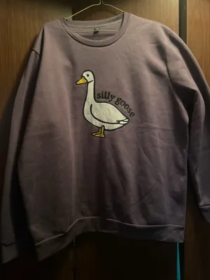 Dark Grey Silly Goose Crewneck Sweater Gray Size XXL thumbnail 1