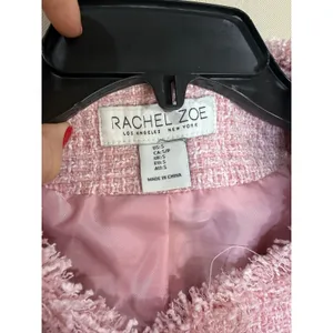 Rachel Zoe light pink tweeted jacket Small thumbnail 3