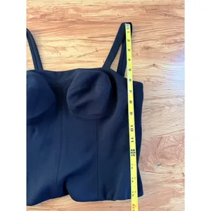 Great Jones‎ Black Bustier Crop Top Structured Corset Back Zip XS Going Out Top thumbnail 9