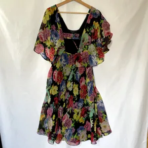 ASOS floral flowy english garden party fairycore dress open back women's‎ size 6 thumbnail 5