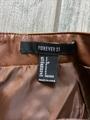 Forever 21 Brown Two-Tone Patchwork Mini Skirt thumbnail 2