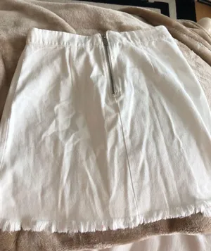 These Three Boutique White Denim Skirt thumbnail 5