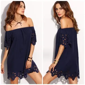 ✨Navy Off The Shoulder Hollow Shift Dress✨ thumbnail 2