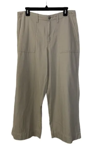 Time and Tru Wide-Leg High Waisted Pants in Beige Size 10 thumbnail 1