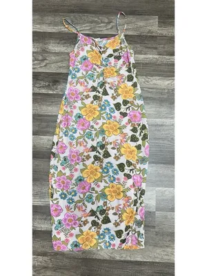 Vtg Floral Slip Dress XS Y2K Retro 70s Inspired Boho Festival Midi Hippie Garden thumbnail 14