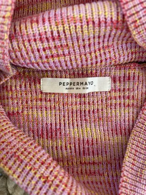 Peppermayo multicolor knit halter top size 4 Y2K Festival thumbnail 3