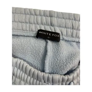 White Fox Sweat Shorts Womens Small Blue Fleece Lounge Casual Athleisure Classic thumbnail 3