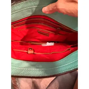 Dooney & Bourke Womens Tote Bag Large Aqua Pebbled Leather Lexington Shopper NWT thumbnail 7