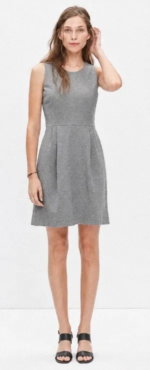 Madewell Dress Womens M Wedding Guest Resort‎ Vacation Sleeveless Cotton Gray thumbnail 1