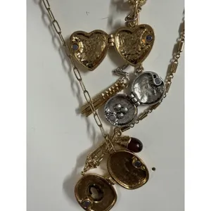 Zara Heart Locket Charm Pendant Gold Chain Fairy Festival‎ Necklace thumbnail 4