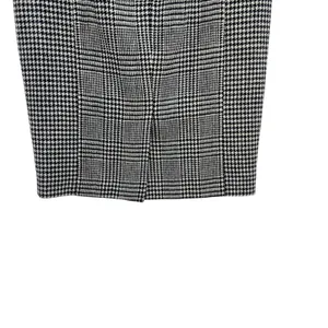 Boden British Tweed Pencil Skirt‎ Houndstooth Plaid Navy Blue Size US 6R thumbnail 9