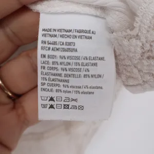 American Eagle Soft Sexy Rib Lace Trim Camisole Cream White XS thumbnail 3