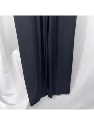 Cider Black Ribbed Wide Leg Jumpsuit Romper Women’s Med Scoop Neck Short Sleeve thumbnail 5