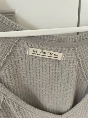 Free People Grey Long Sleeve Top thumbnail 3