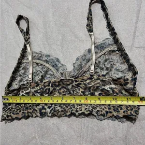 Hanky Panky Black and Brown Leopard Print Bralette Y2K :Box OW2: thumbnail 6