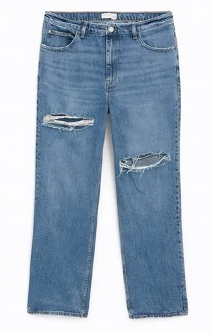 Abercrombie & Fitch 90s Relaxed High Rise Distressed Jeans 18L thumbnail 1