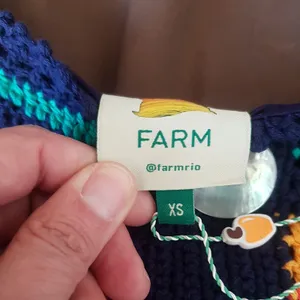 Farm Rio Sweater Dress XS Striped Short Sleeve Winter Summer Fall Boho Retro thumbnail 8