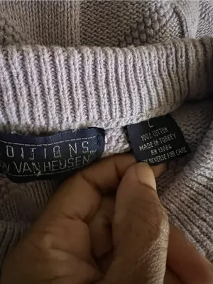 Van Heusen Vintage Lavender Textured Crewneck Sweater thumbnail 5
