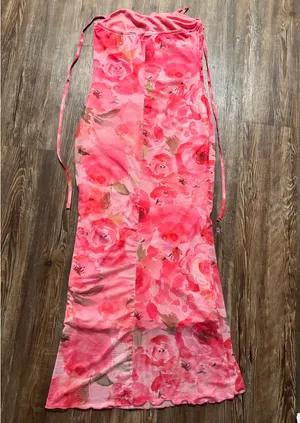 SHEIN Pink Floral Maxi Dress thumbnail 2