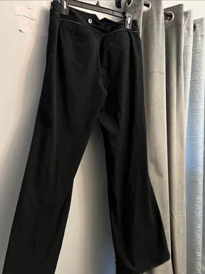 White House | Black Market Black High-Rise Button Detail Pants SZ 6 Legacy thumbnail 6