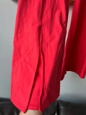 JoyLab Flare Leggings Split Textured Hem Bright Pink Medium thumbnail 2