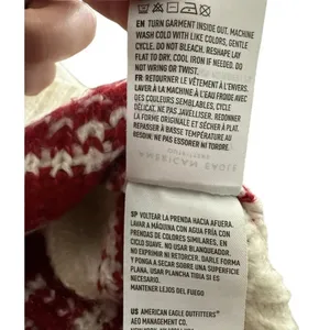 American Eagle Holiday Sweater Women’s Size Medium Mock Neck Cable Knit thumbnail 4