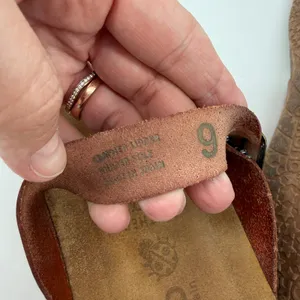 Yokono Ibiza Brown Leather Cork Footbed Thong‎ Sandals Made in Spain Womens 9 thumbnail 7