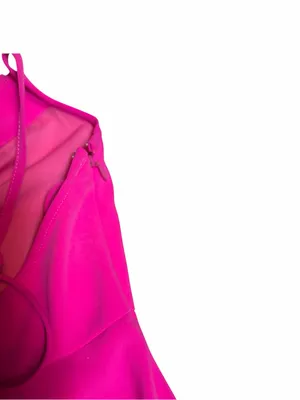Amanda Uprichard Hot Pink Cowl Neck Maxi Dress – Small thumbnail 5