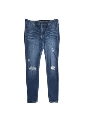 Hollister High Rise Jean Legging Distressed Stretch Jeans Women's 13R W31 L28 thumbnail 2