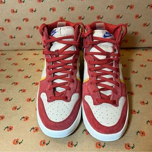 Nike Dunk High Up Cinnabar Red Gold Sneakers Women’s 10.5‎ thumbnail 4
