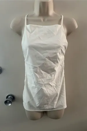 Blue Blush White Square-Neck Spaghetti Strap Camisole thumbnail 1