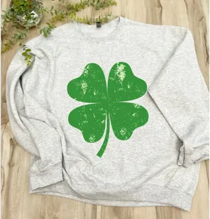 NEW / Retro Shamrock Sweatshirt thumbnail 1