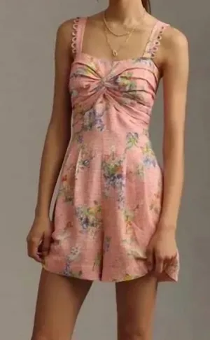 Ranna Gill Floral Linen Romper NWT Size Medium thumbnail 1