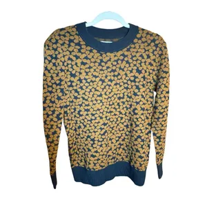 Daily Ritual Ultra-Soft Jacquard Crewneck Pullover Sweater Brown & Black‎ thumbnail 7