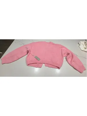 NEW Luna Ivy Anthropologie Pink Cardigan Sweater L thumbnail 3