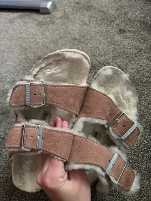 Fuzzy Birkenstock Sandals thumbnail 5