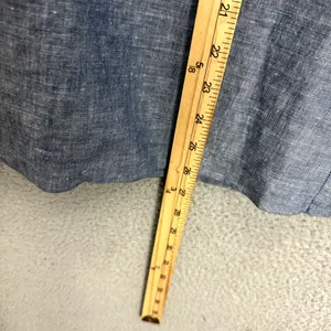 Banana Republic Knee‎ Length Skirt Womens 6 Blue Chambray Nautical Preppy Twee thumbnail 5