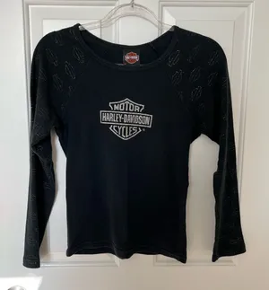 JONES HARLEY Harley Davidson Cycles LONG SLEEVE size medium thumbnail 1
