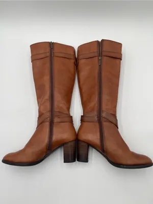 Pikolinos Made in Spain Brown Tall Leather Heeled Boots Womens 37 Riding thumbnail 8