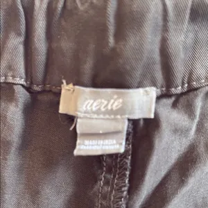 Aerie Black Shorts with Drawstring Waistband thumbnail 2